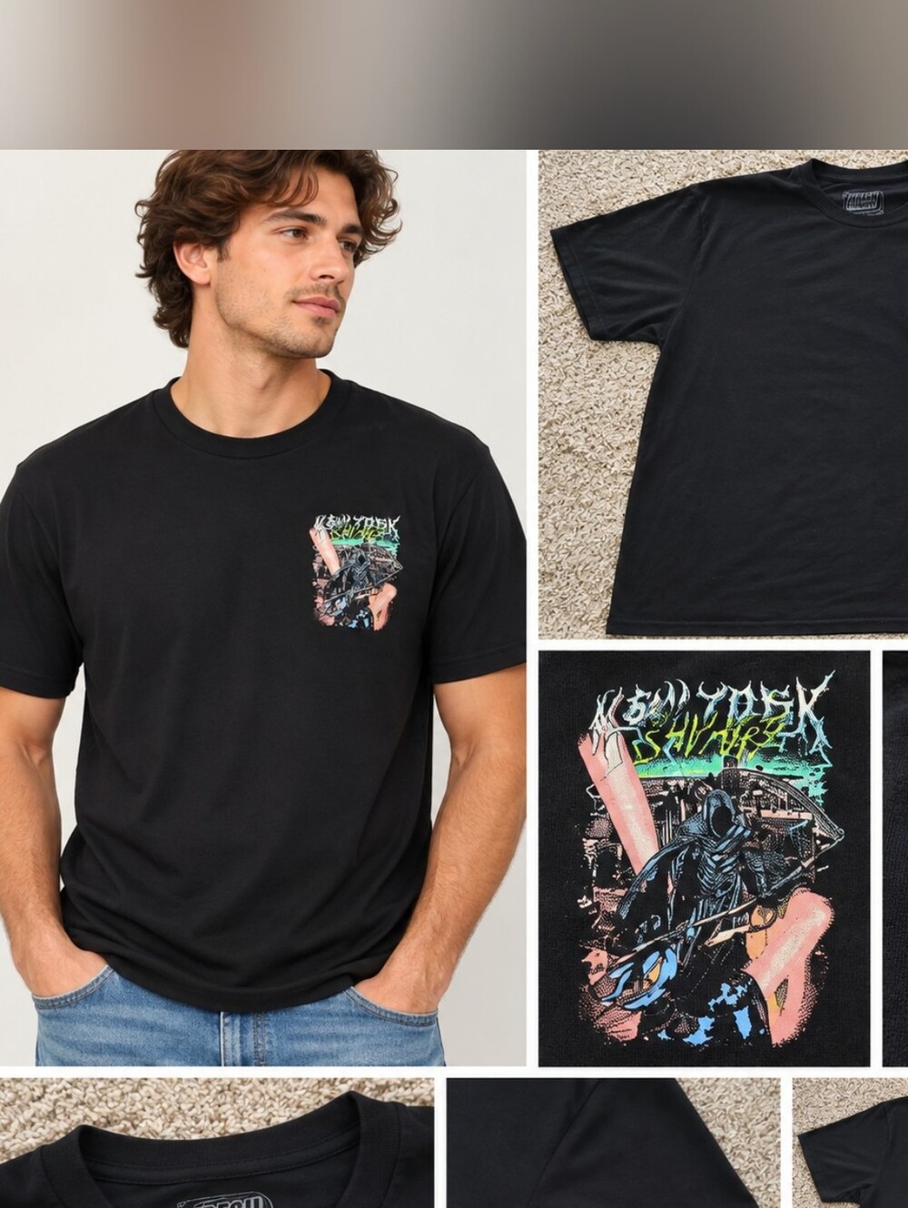 Fresh Laundry Black Graphic Tee